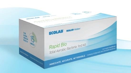 Rapid Bio product box with a blue wave background